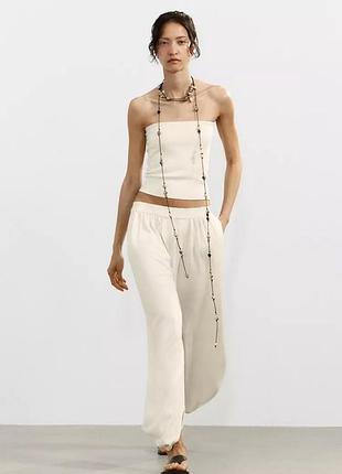 Трикотажные брюки-саруэль