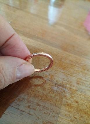Кольцо pandora rose gold "hearts"
