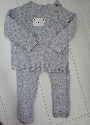 Костюм вязаный, фирма next, 80 размер
