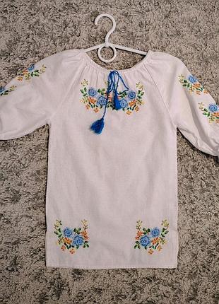 Платье вышитое туника