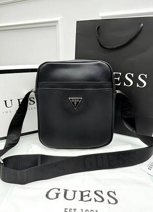 Сумка мужская guess через плечо lux черный