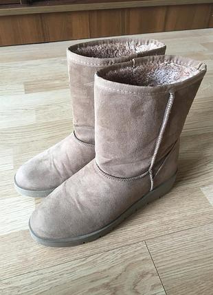 Женские угги, ботинки коричневые
