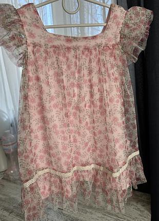 Летнее нарядное платье zara 3-4 года