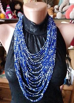 Ожерелье из бисера "морской бриз" эксклюзив