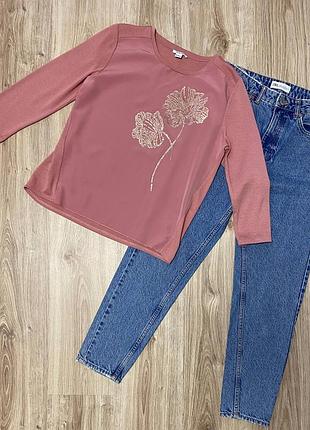 Блуза, реглан, пудра, ostin