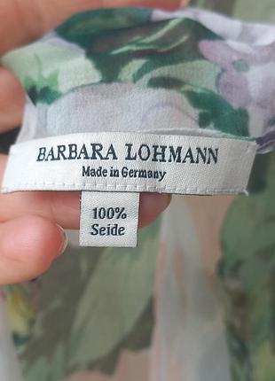 Люксовый шарфик 100% шелк с цветущей сиренью, маками и розами barbara lohmann