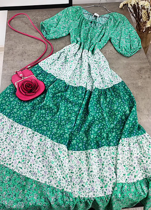 Невагома ярусна сукня в квіточки zara