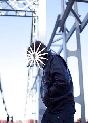 Шкіряна куртка trussardi bomber leather jacket all saints new rock rick owens uncle sam
