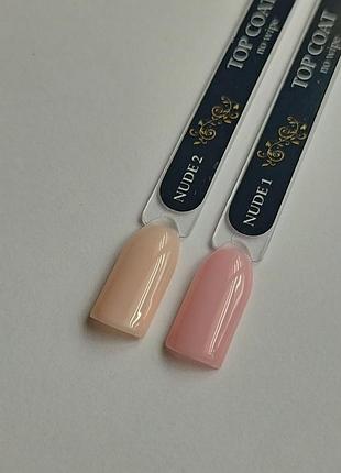 Кольоровий, нюдовий топ для манікюра і педикюру, фінішне покриття для нігтів  з кольором