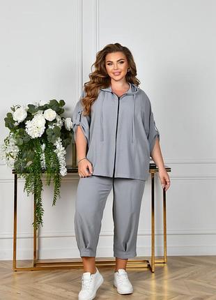 Женский спортивный костюм туника и брюки | 3784