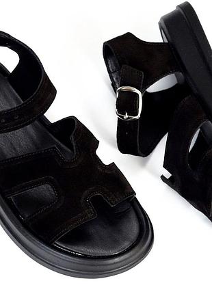 Замшеві босоніжки