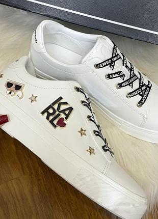 Белые кеды кроссовки karl lagerfeld оригинал 37, 38, 40 размер