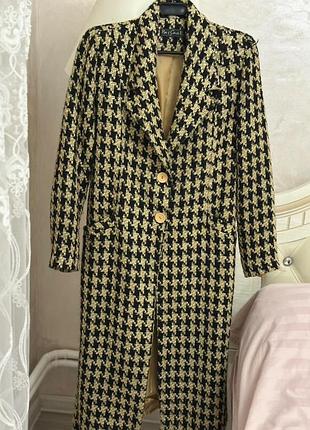 Продам гарне, чорне тканисте пальто, подовжене