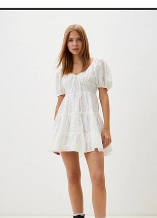 Платье сарафан с прошвы летний женский boohoo m