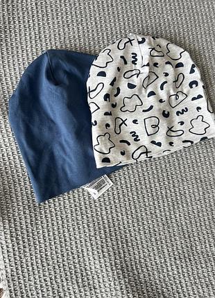 Шапка шапочка тонкий хлопок 2-4 года набор