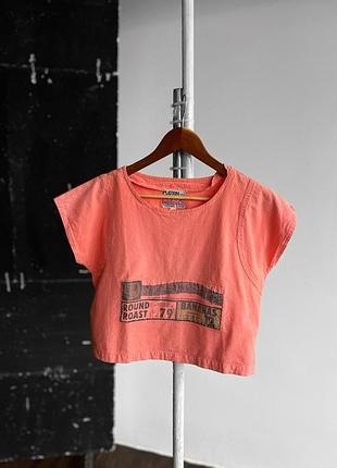 Platoon womens rare vintage 90s hot summer cropped top graphic printed женский, винтажный кроп-топ