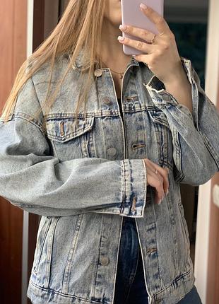 Джинсовий піджак bershka xs/s