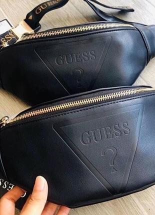 Женская поясная сумка бананка guess JBLK оригинал