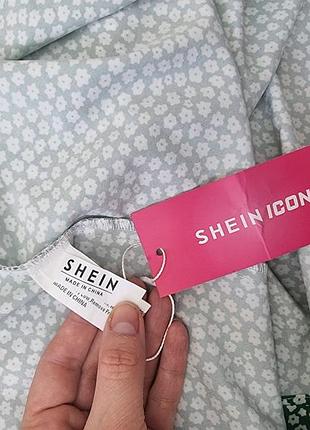 Стильное изумрудное платье макси в ромашку shein платье корсет xs-s5 фото
