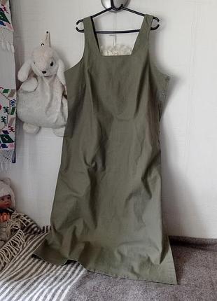 Длинное платье большого размера. сарафан. лён, хлопок.