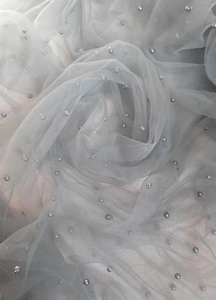 Ткань сетка жемчуга, серый размер 1.6×2.4м цена за все