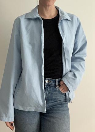 Блакитна жіноча вітровка куртка woodpecker casual collection m, l