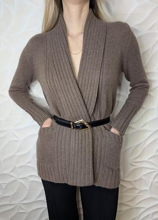 Todd&amp;duncan новый кашемировый кардиган из шотландского кашемира бежевый коричневый с карманами