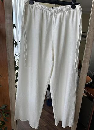 Хлопковые брюки zara, размер l