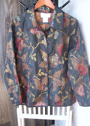 Гобеленовый женский пиджак susan graver