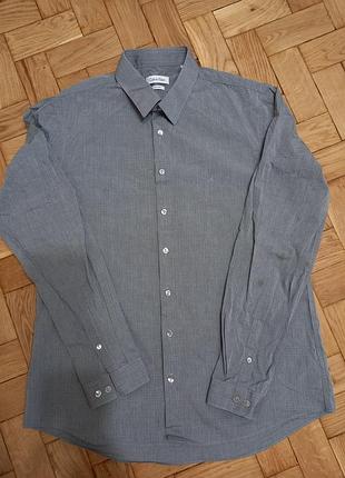 Рубашка, рубашка мужская calvin klein s, серая рубашка мужской длинный рукав