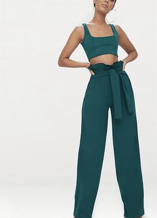 Брюки штани з поясом жіночі prettylittlething