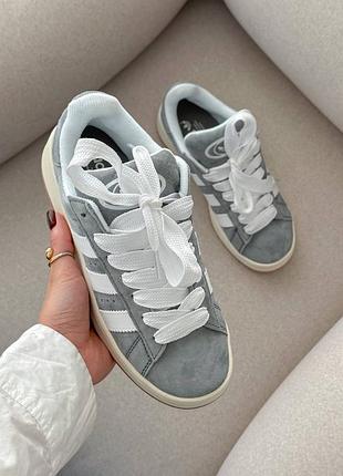 Кроссовки adidas campus grey white 3