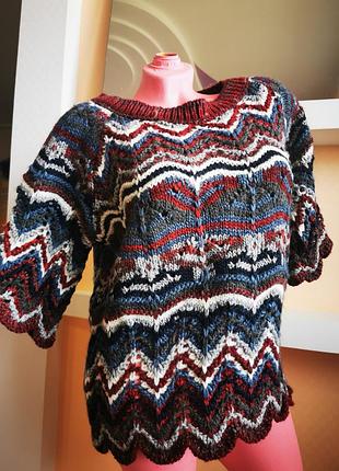 Кофта вязаная sandro ferrone италия рукав 3/4
