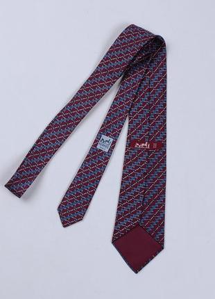 Итальянский шелковый галстук галстук hermes paris2 фото