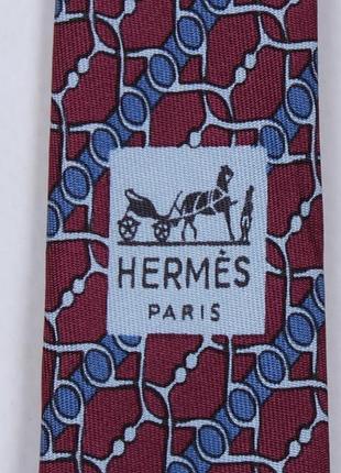 Итальянский шелковый галстук галстук hermes paris7 фото
