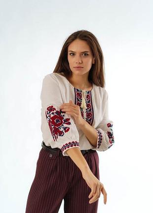 Вишиванка льон, лляна вишиванка
