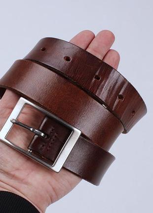 Итальянский кожаный ремень пояс manteri italy leather belt