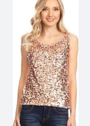 Стрейч майка в пайєтках