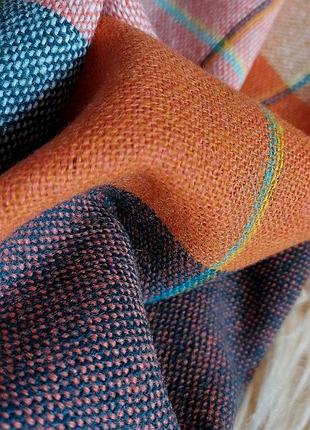 Вовняна хустка вінтаж картата хустина вовна вовняна хустина картата8 фото