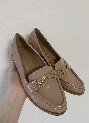 Лоферы женские, бежевого цвета, размер 37 new look