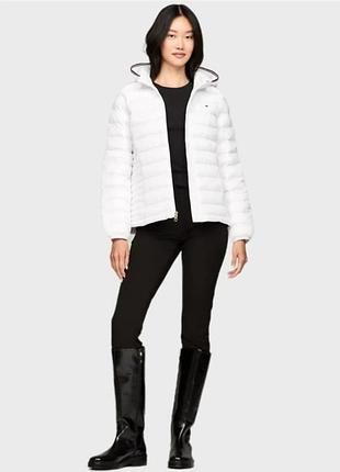 Жіноча куртка tommy hilfiger lightweight hooded puffer white