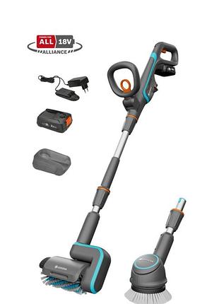 Gardena aquabrush universal 04/18v p4a мультиочисник акумуляторний + ак, зу