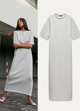 Платье футболка zara трикотаж интерлок  l/xl/xxl