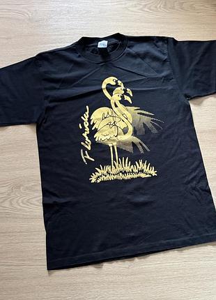 Футболка винтаж made in Ausa flamingo