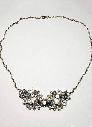 Украшение колье на шею с искусственными камушками