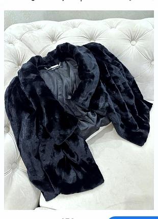 Модный укороченный полушубок, жакет, болеро из эко-меха под норку, 48-50, calliope