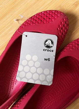 Crocs балетки малинового кольору