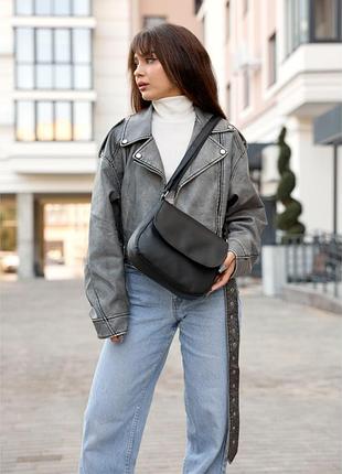 Женская сумка кроссбоди sambag rose черная