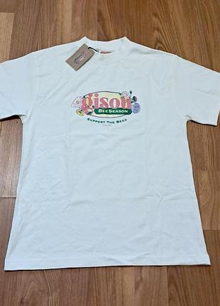 Мужская уникальная футболка gisou оригинал с большим лого