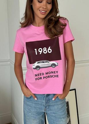 Яркая летняя футболка из натурального хлопка